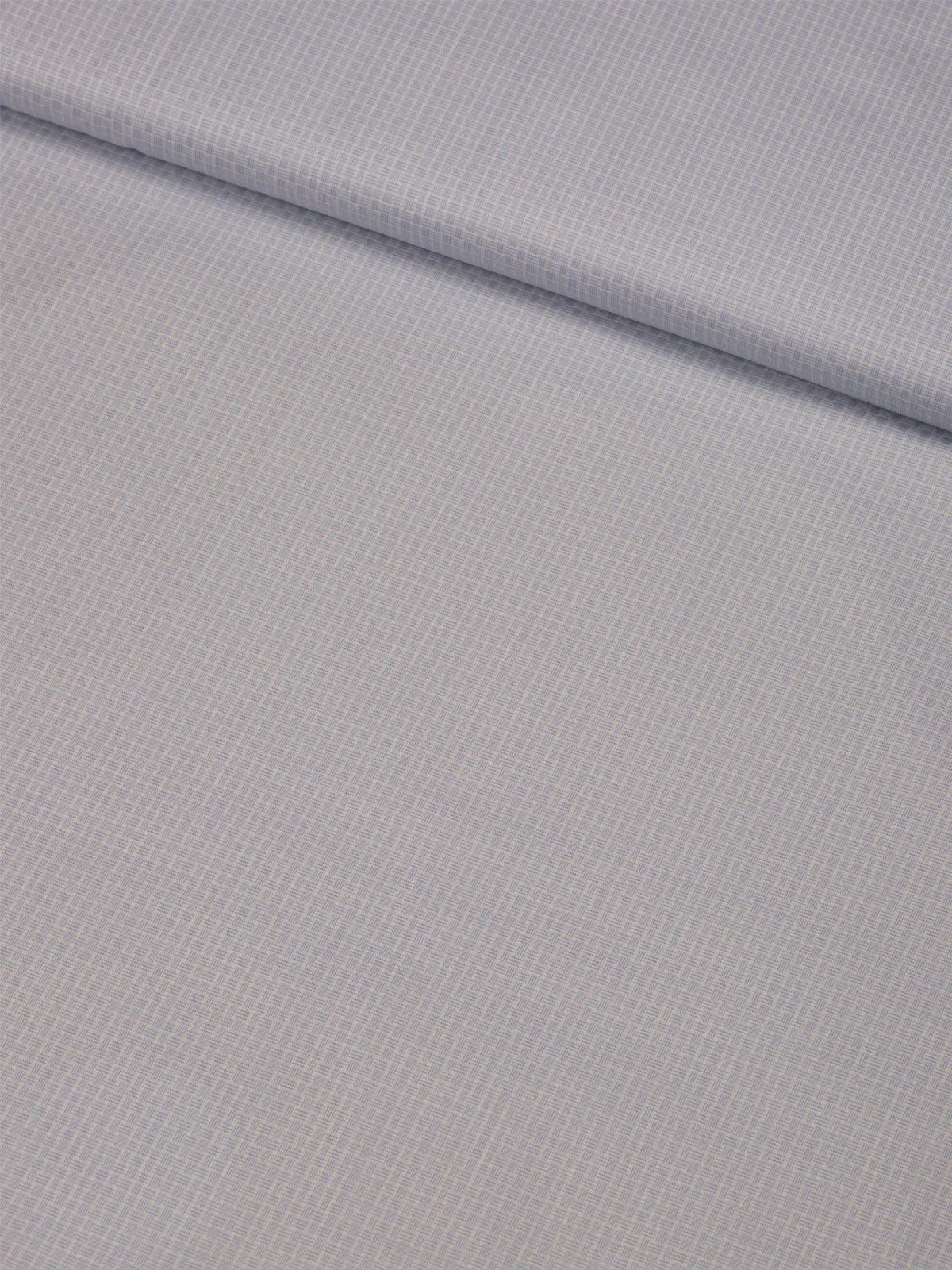 Sky Grid Elegance by Roger La Viale (Unstitched Shirting Fabric) - Detailory