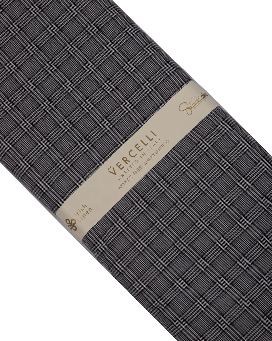 Savile Check by Vercelli Italy(Unstitched Shirting Fabric) - Detailory