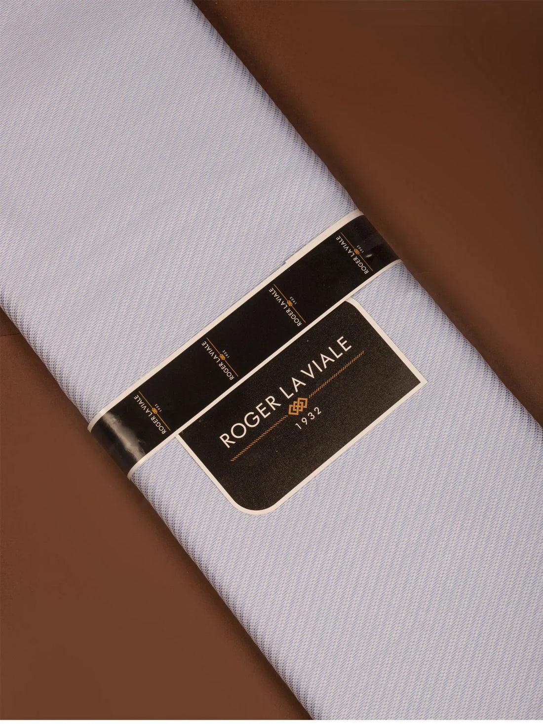 Sky Herringbone Elegance by Roger La Viale (Unstitched Shirting Fabric) - Detailory