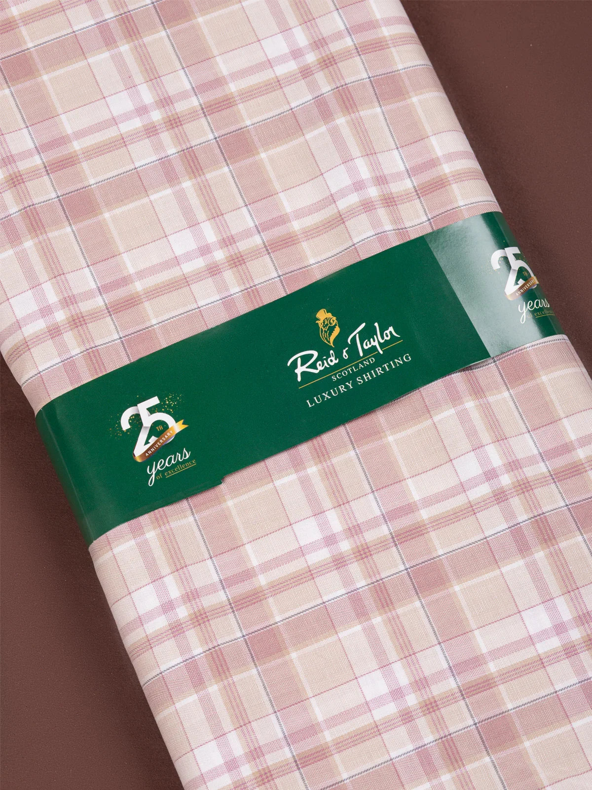 Sahara Rose Check by Reid & Taylor (Unstitched Shirting Fabric) - Detailory