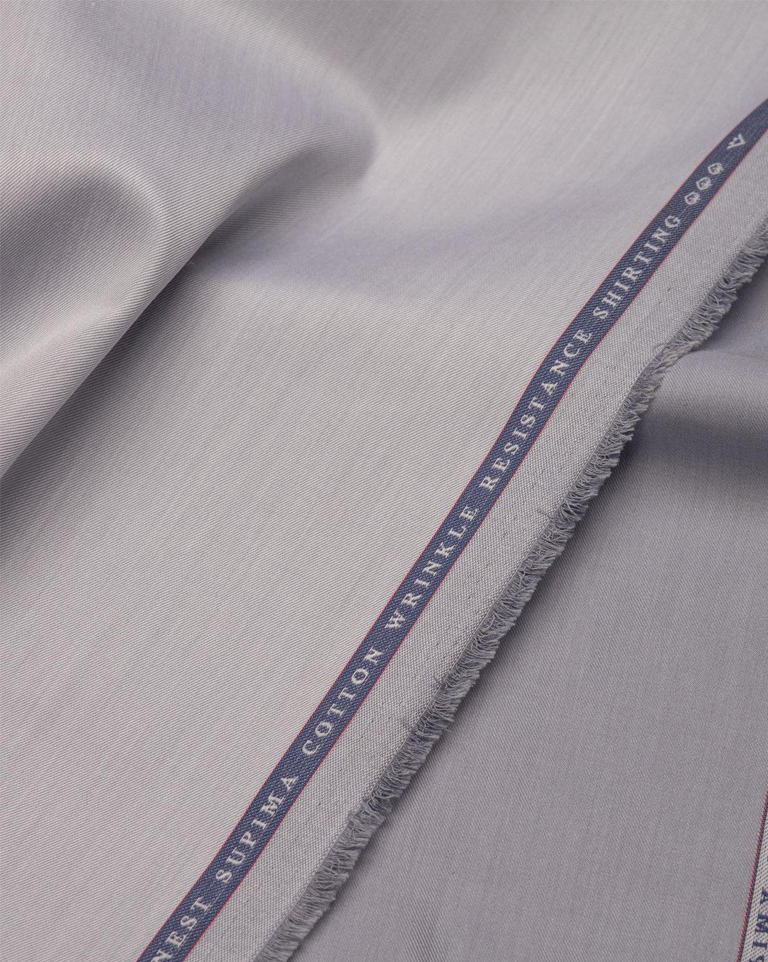 Royal Grey by Vercelli Italy (Unstitched Shirting Fabric) - Detailory