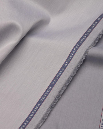 Royal Grey by Vercelli Italy (Unstitched Shirting Fabric) - Detailory