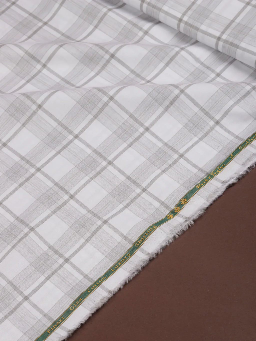 Ivory Ash by Reid & Taylor (Unstitched Shirting Fabric) - Detailory