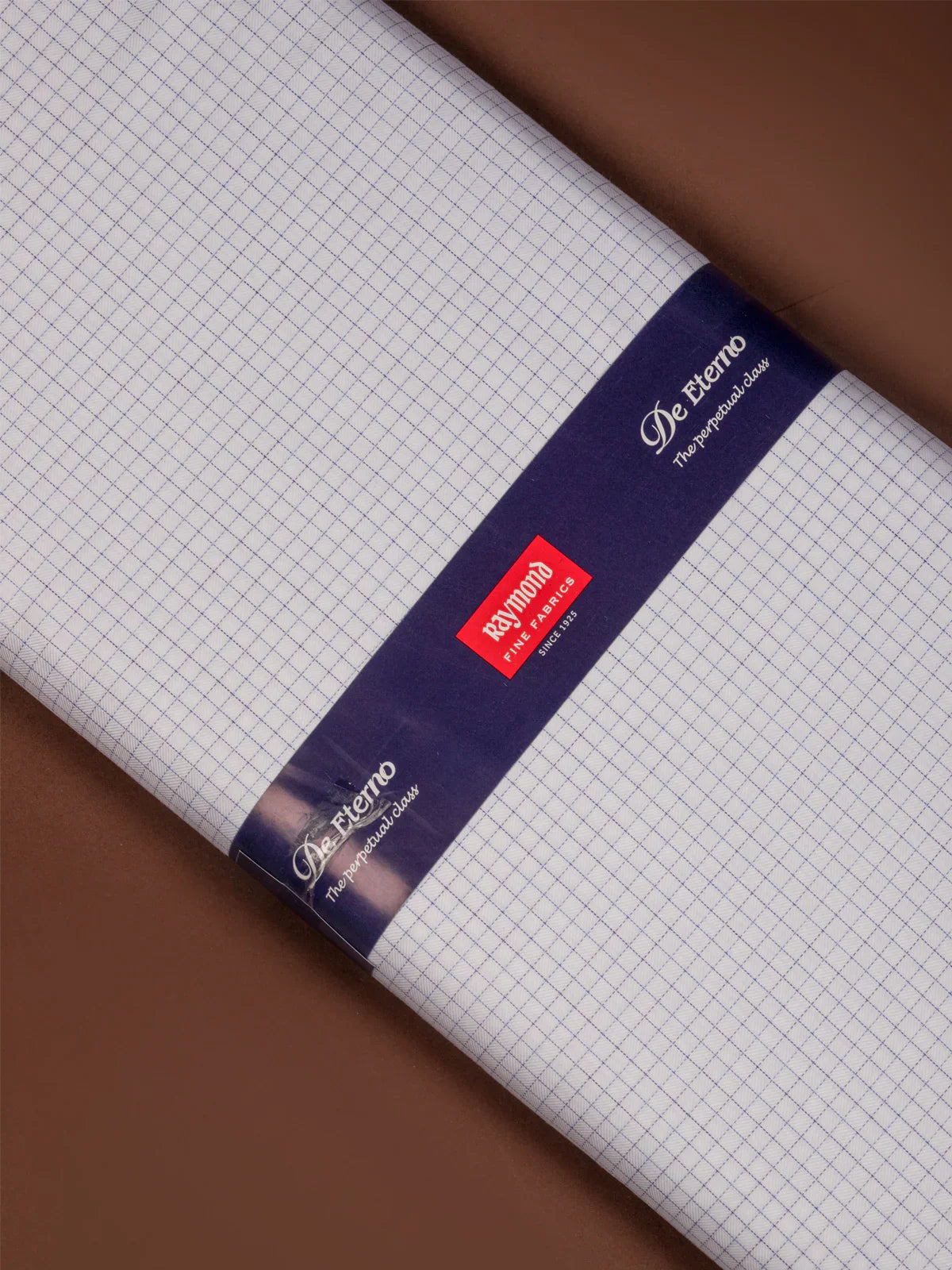 Blue Grid by Raymond De Eterno (Unstitched Shirting Fabric) - Detailory