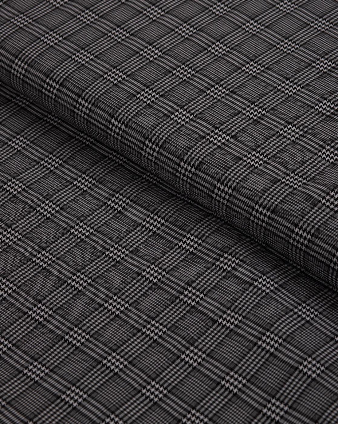 Savile Check by Vercelli Italy(Unstitched Shirting Fabric) - Detailory