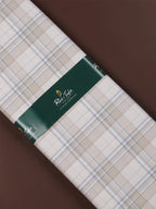 Silver Rosé Plaid by Reid & Taylor (Unstitched Shirting Fabric) - Detailory