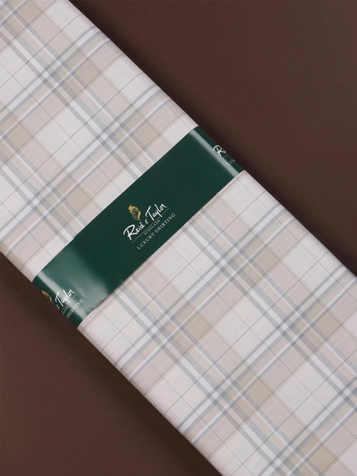 Silver Rosé Plaid by Reid & Taylor (Unstitched Shirting Fabric) - Detailory