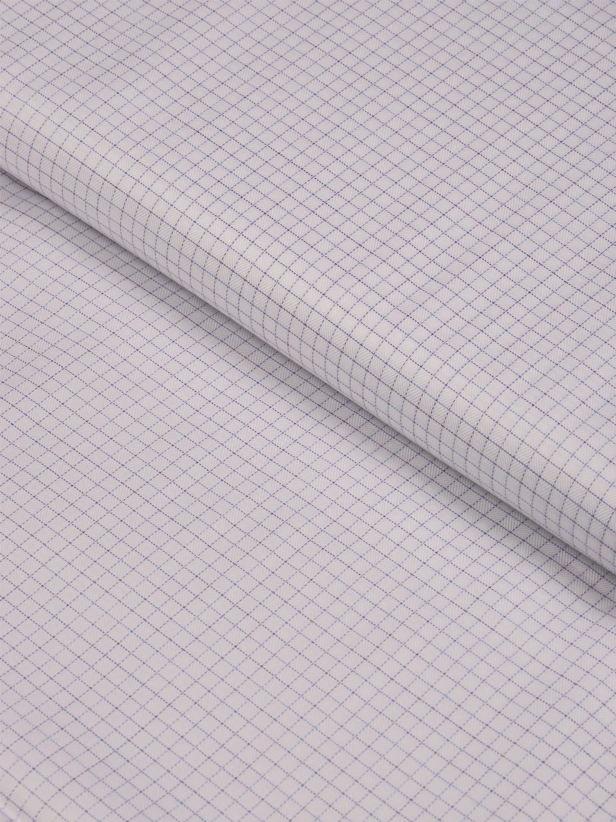 Blue Grid by Raymond De Eterno (Unstitched Shirting Fabric) - Detailory