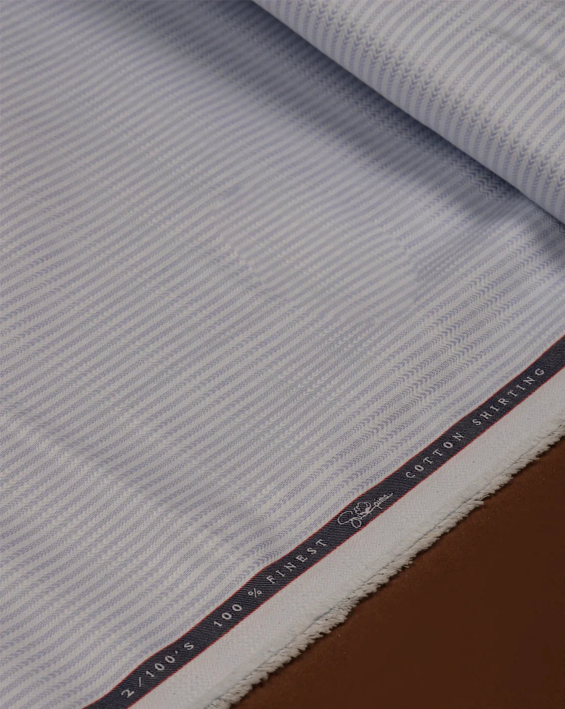 Skyline Herringbone By Vercelli Italy (Unstitched Shirting Fabric) - Detailory