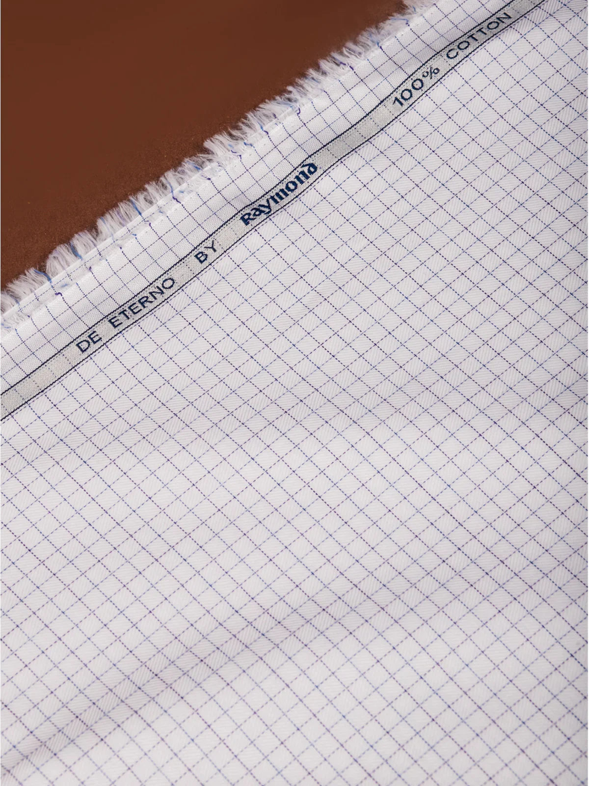 Blue Grid by Raymond De Eterno (Unstitched Shirting Fabric) - Detailory