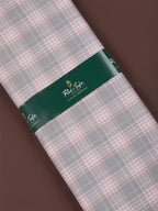 Silver Rosé Plaid by Reid & Taylor (Unstitched Shirting Fabric) - Detailory