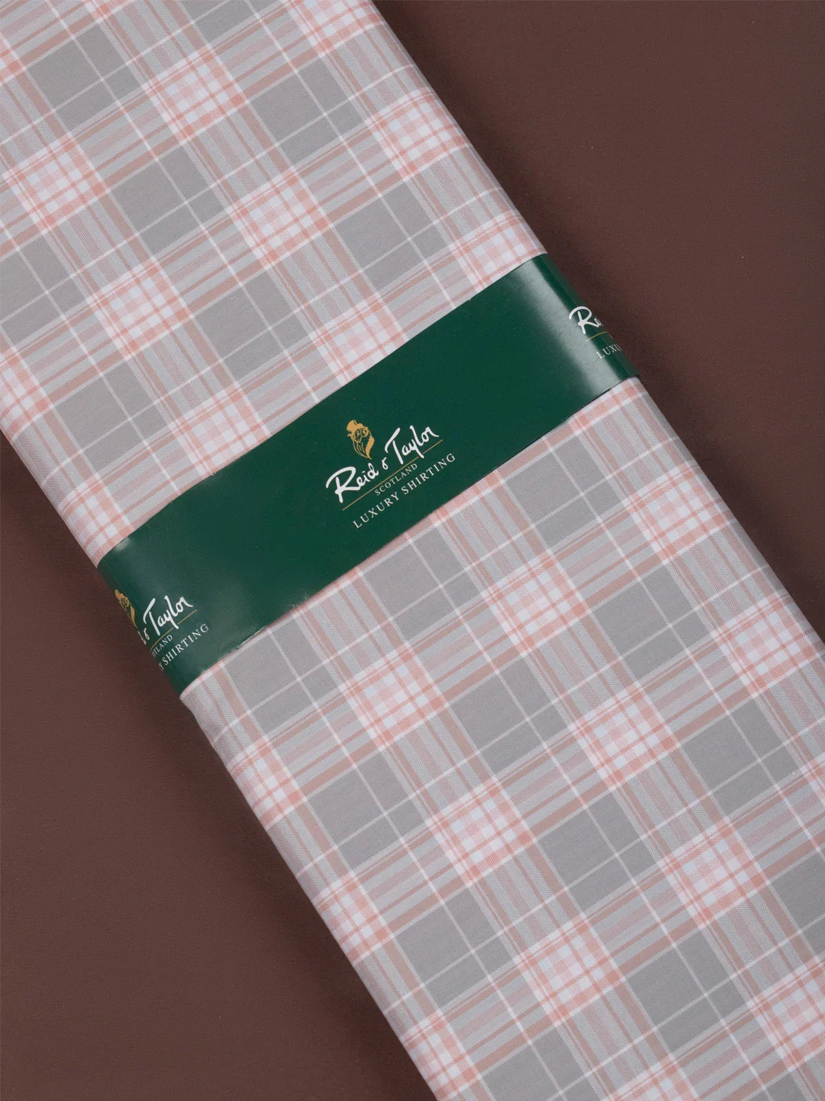Silver Rosé Plaid by Reid & Taylor (Unstitched Shirting Fabric) - Detailory