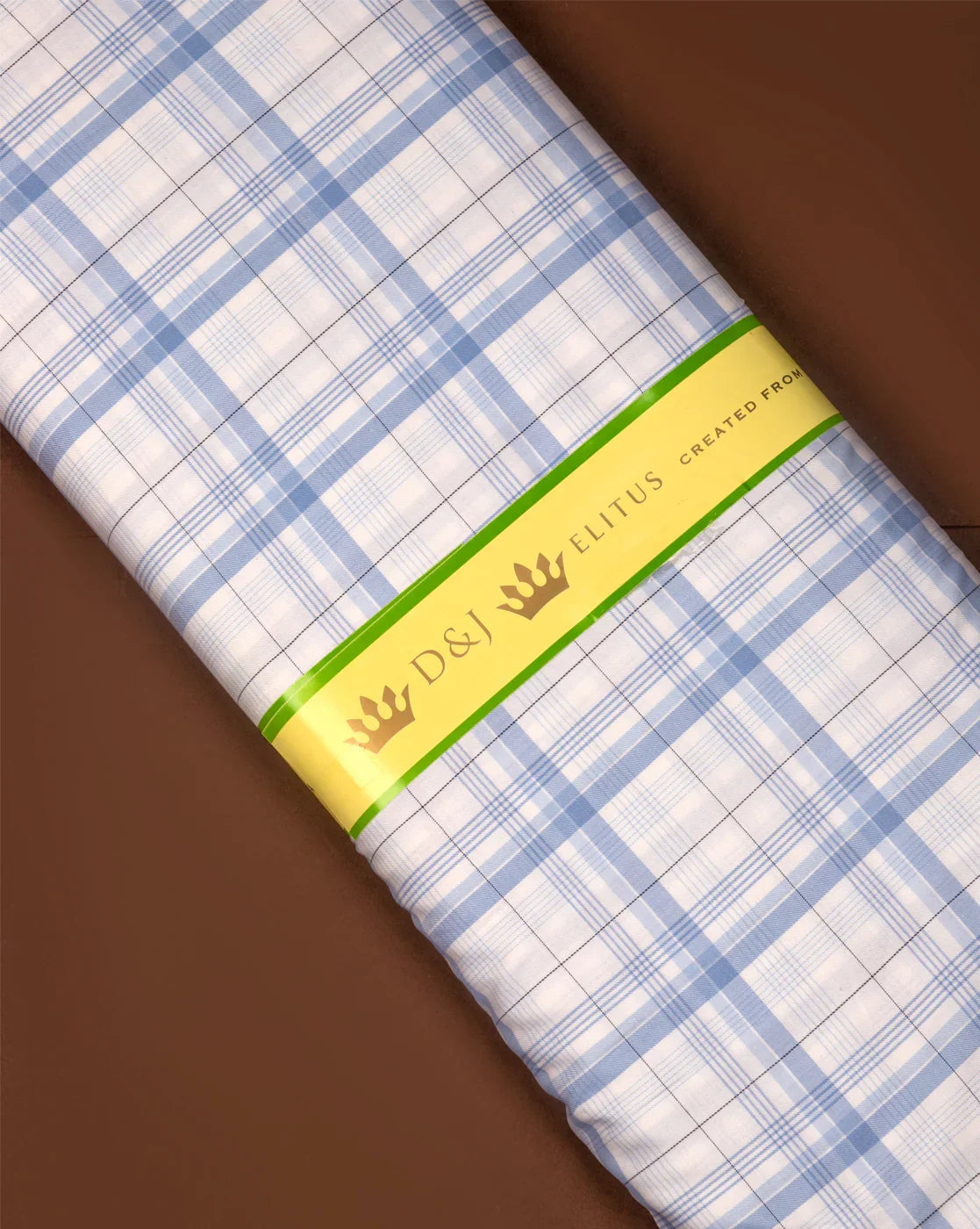 Blue Grid Checks by D&J ELITUS (Unstitched Shirting Fabric) - Detailory