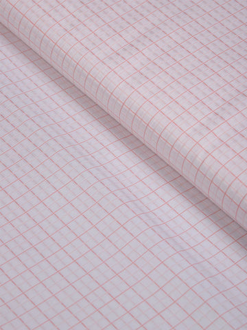 Crimson Grid by Raymond (Unstitched Shirting Fabric) - Detailory