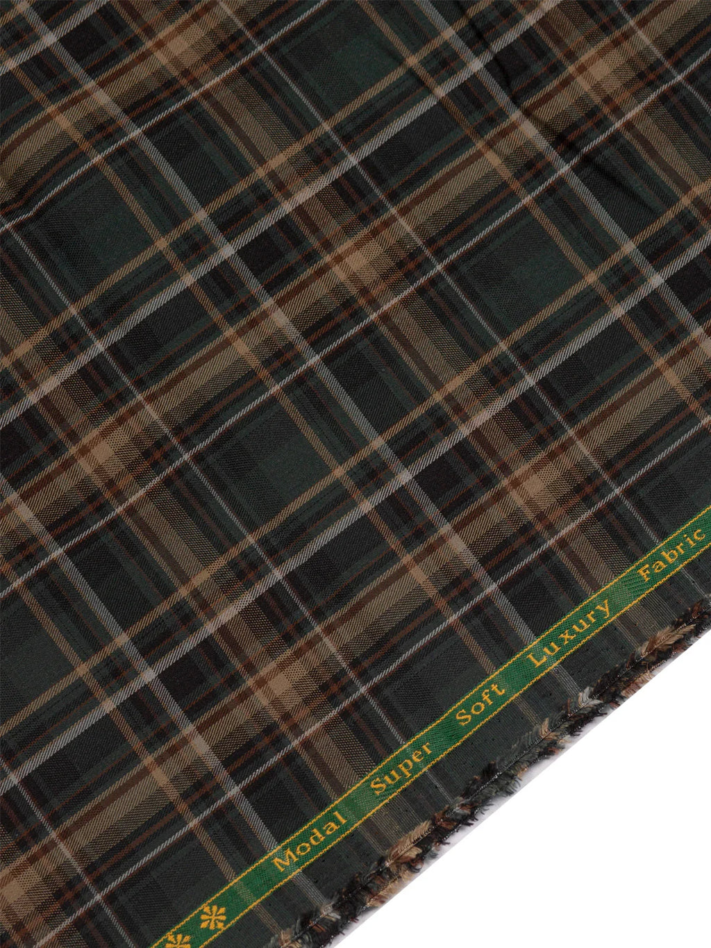 Emerald Highland by Reid & Taylor (Unstitched Shirting Fabric) - Detailory