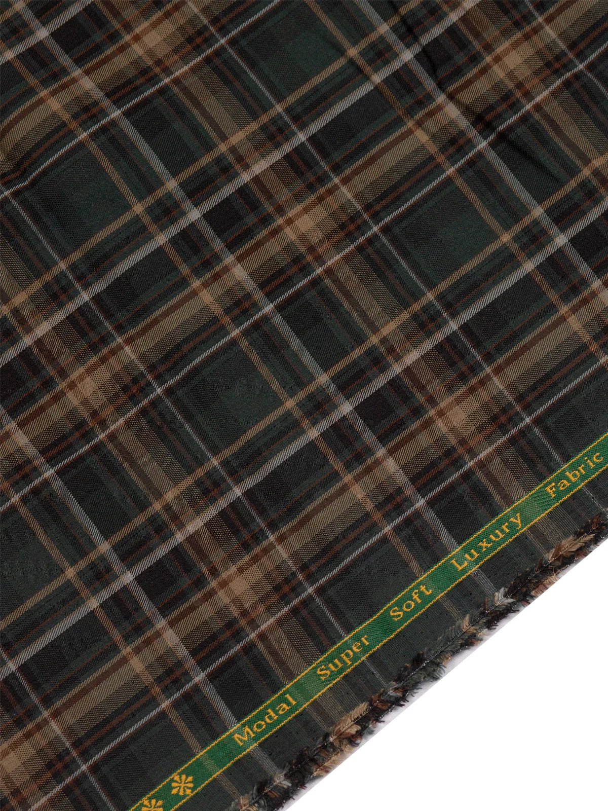 Emerald Highland by Reid & Taylor (Unstitched Shirting Fabric) - Detailory