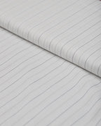 White Whisper Pinstripe by Roger La Viale (Unstitched Shirting Fabric) - Detailory