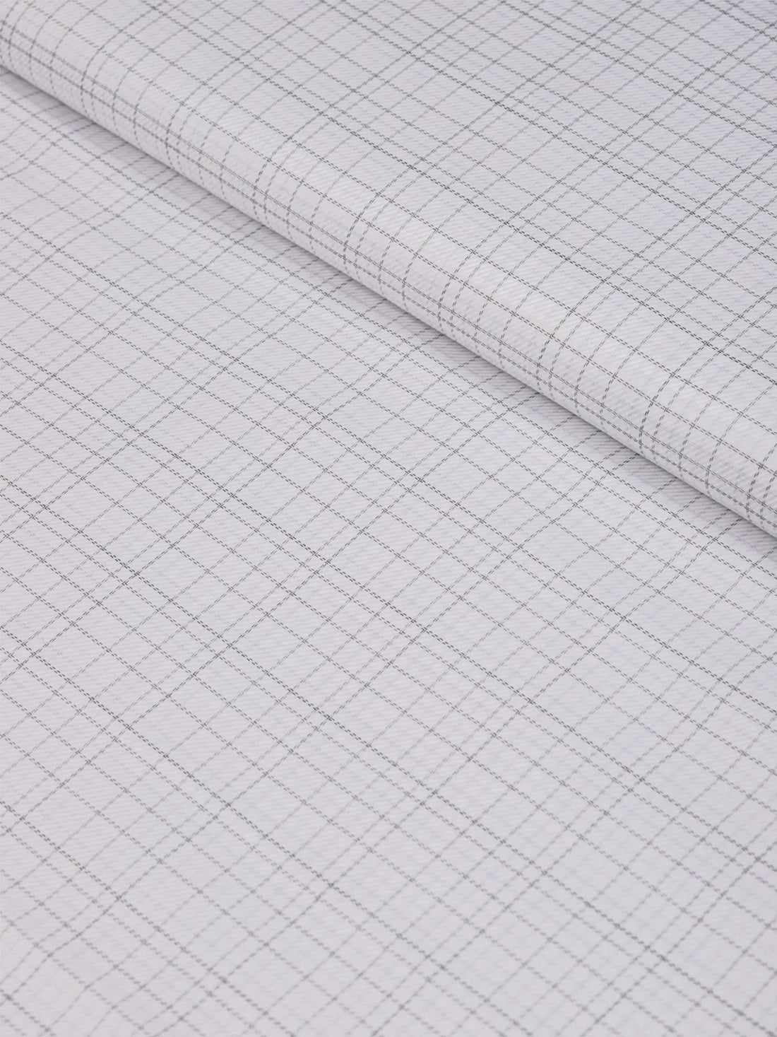 Savile Grid – Platinum Giza Edition by Roger La Viale (Unstitched Shirting Fabric) - Detailory