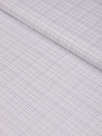 Savile Grid – Platinum Giza Edition by Roger La Viale (Unstitched Shirting Fabric) - Detailory