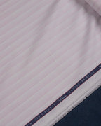 Rose Mist Stripes (Unstitched Shirting Fabric) - Detailory