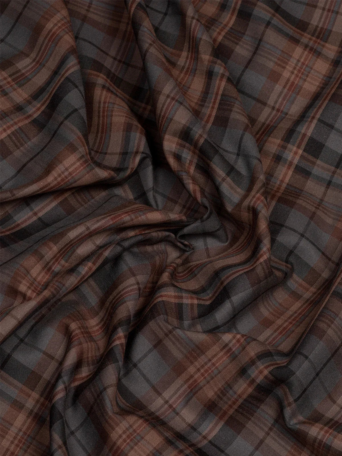 Highland Ember Check by Reid & Taylor (Unstitched Shirting Fabric) - Detailory