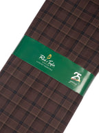 Mocha Grid by Reid & Taylor (Unstitched Shirting Fabric) - Detailory