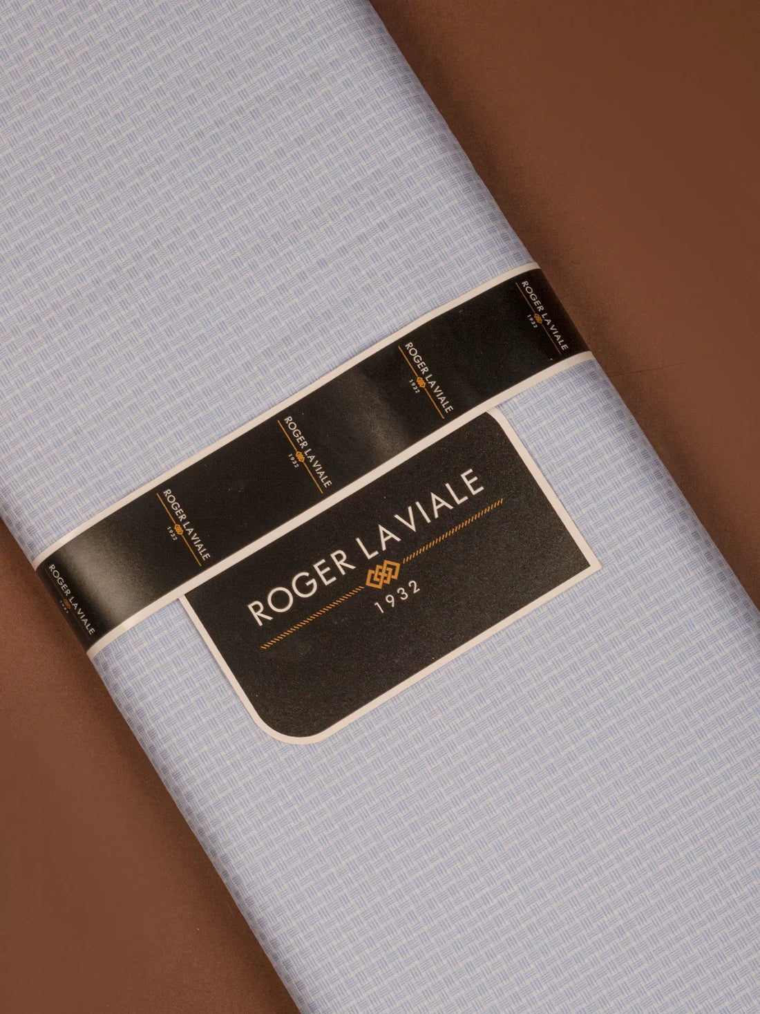 Sky Grid Elegance by Roger La Viale (Unstitched Shirting Fabric) - Detailory
