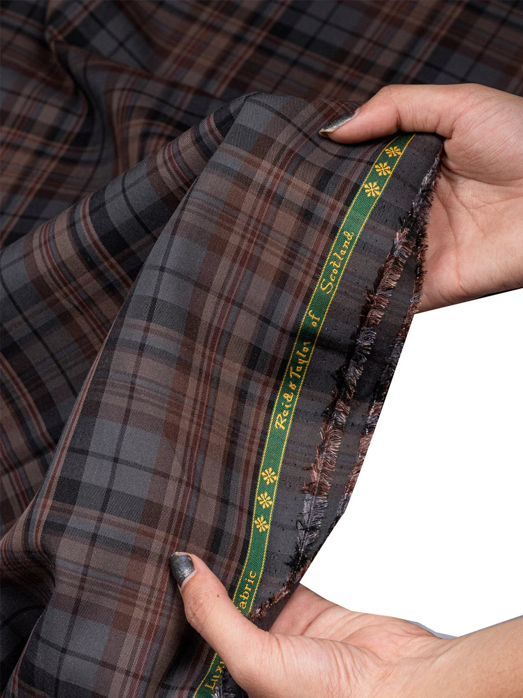Highland Ember Check by Reid & Taylor (Unstitched Shirting Fabric) - Detailory