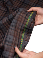 Highland Ember Check by Reid & Taylor (Unstitched Shirting Fabric) - Detailory