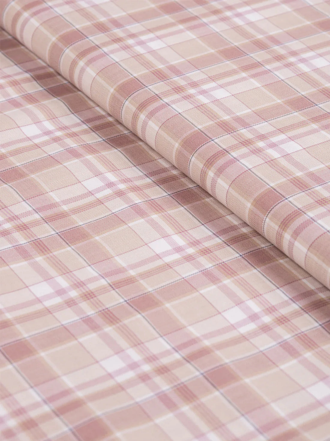 Sahara Rose Check by Reid & Taylor (Unstitched Shirting Fabric) - Detailory