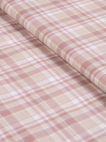 Sahara Rose Check by Reid & Taylor (Unstitched Shirting Fabric) - Detailory