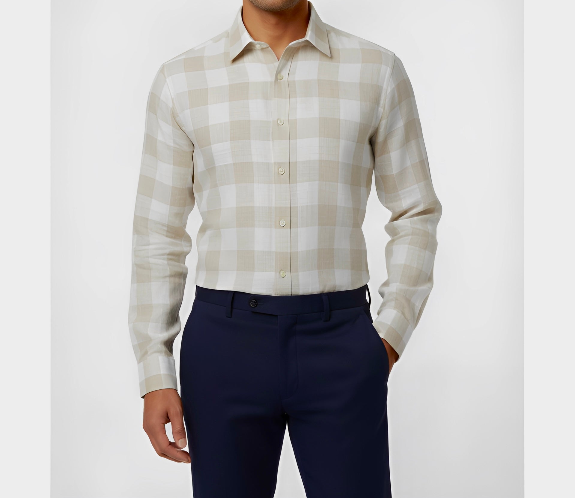 Desert Beige by Linen Club (Unstitched Shirting and Kurta Fabric)