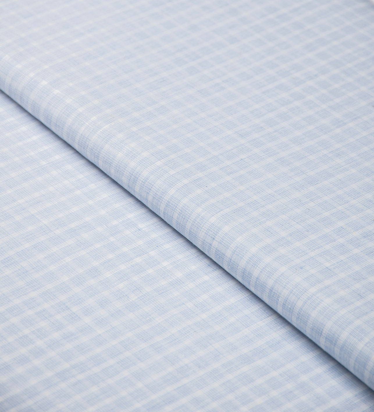 Glacier Blue Checks by Linen Club (Unstitched Shirting and Kurta Fabric)