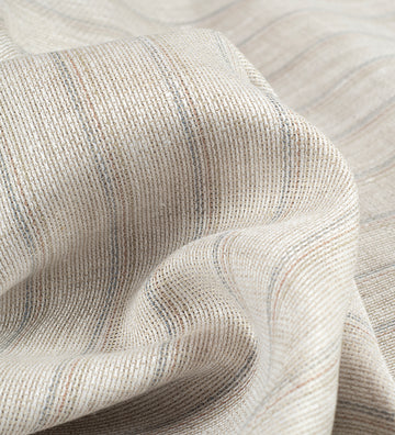 Oatstone Pinstripe by Linen Club (Unstitched Shirting and Kurta Fabric)