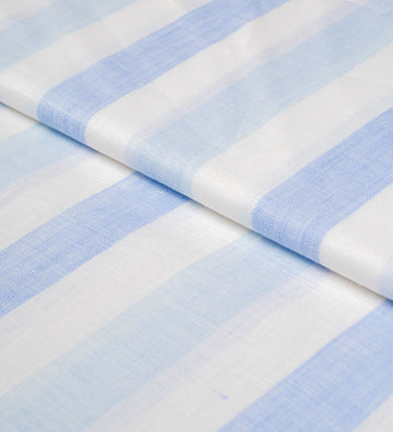 Summer Sky Stripe by Linen Club (Unstitched Shirting and Kurta Fabric)