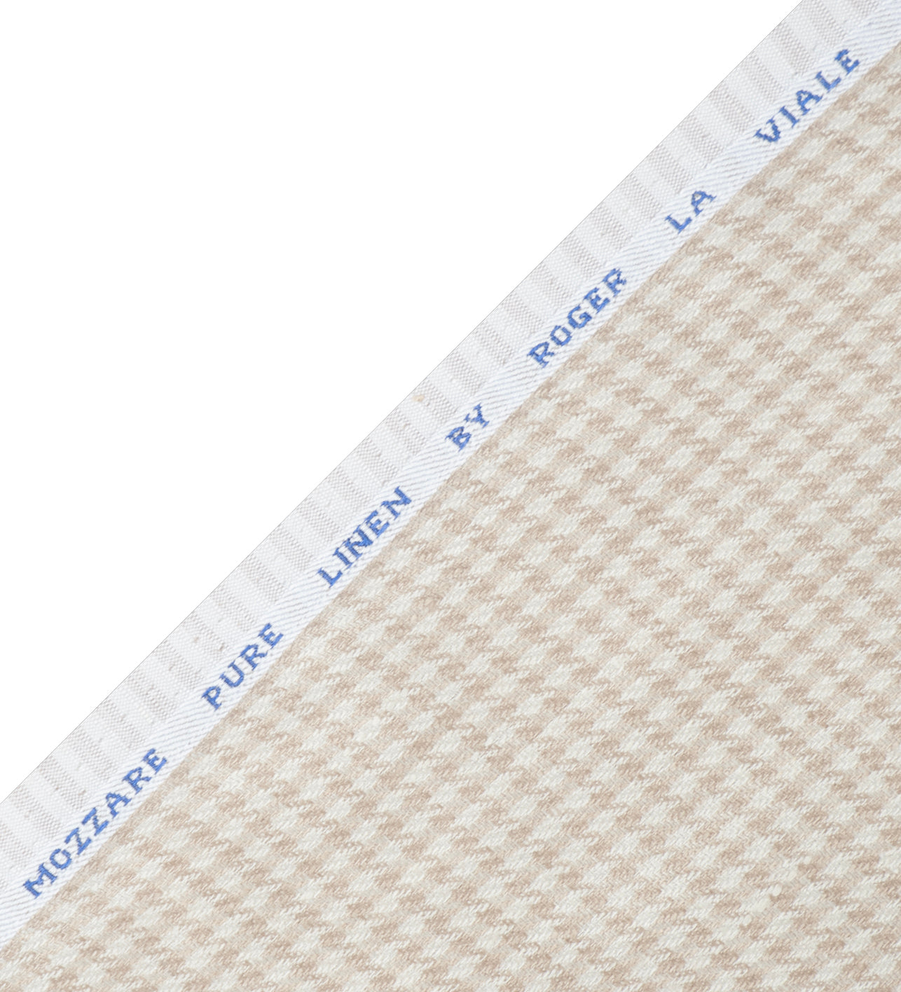 Sandstone Houndstooth By Roger La Viale (Unstitched Shirting and Kurta Fabric)