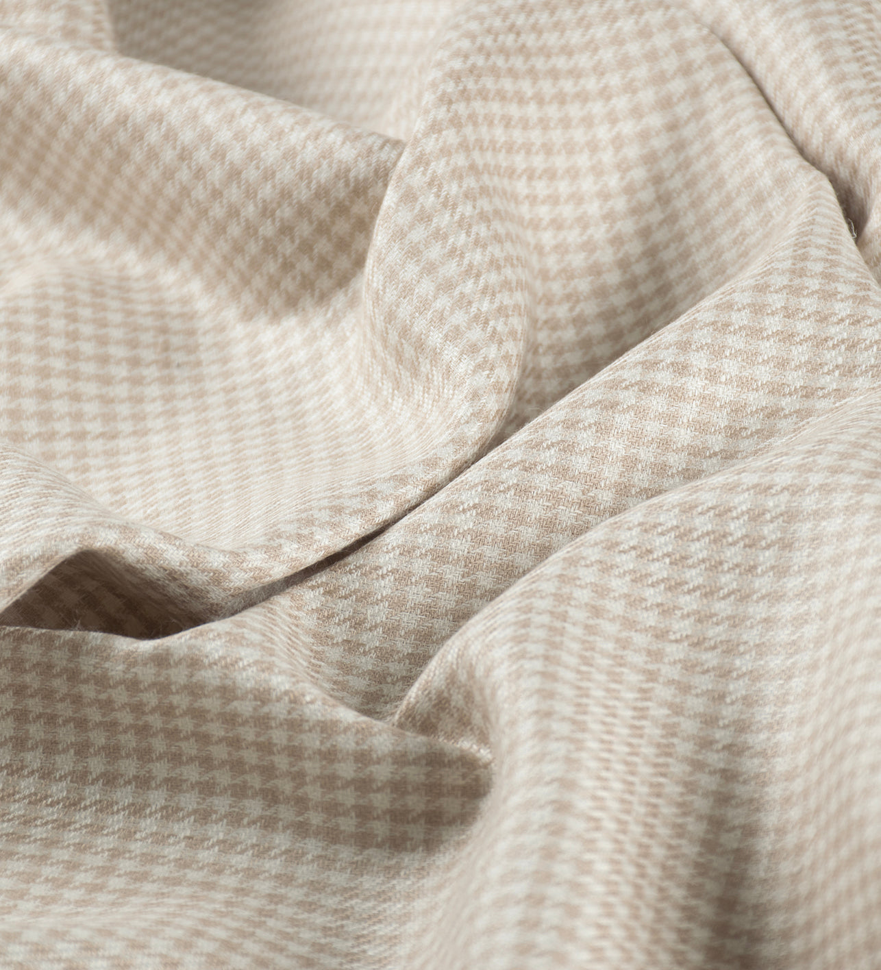 Sandstone Houndstooth By Roger La Viale (Unstitched Shirting and Kurta Fabric)