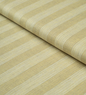 Golden Wheat Stripe by Linen Club (Unstitched Shirting and Kurta Fabric)
