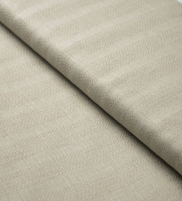 Ivory Herringbone by Linen Club (Unstitched Shirting and Kurta Fabric)