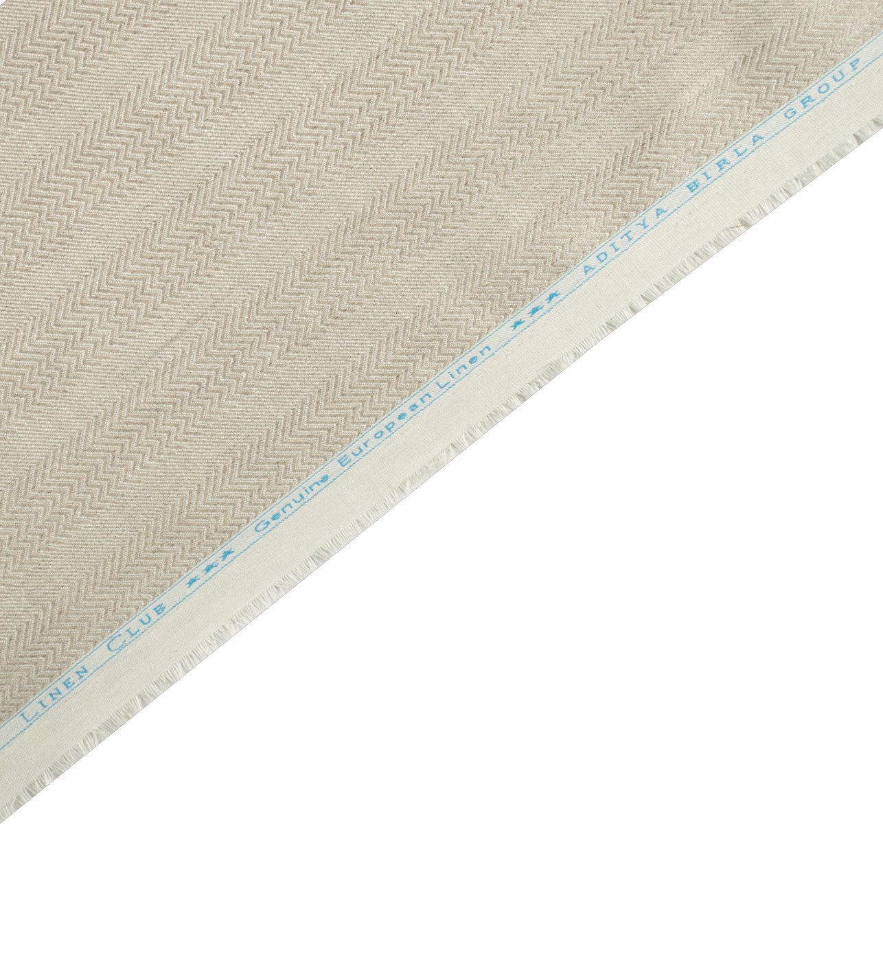 Ivory Herringbone by Linen Club (Unstitched Shirting and Kurta Fabric)