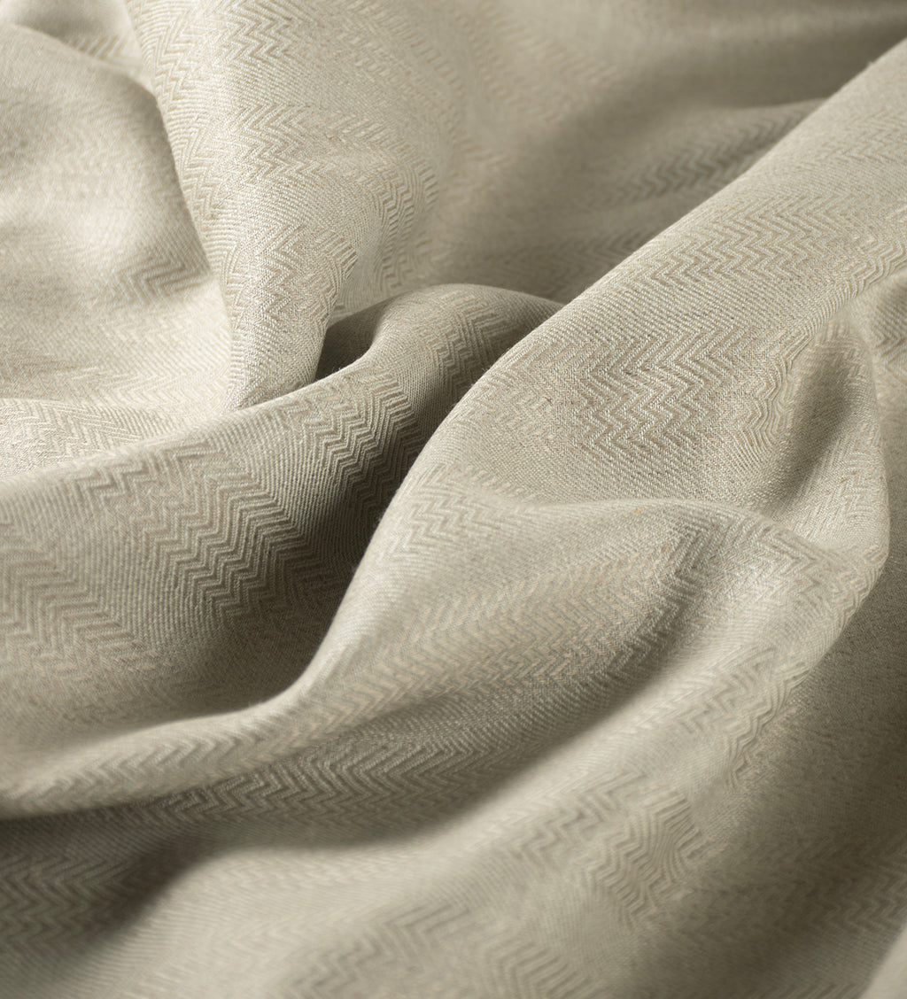 Ivory Herringbone by Linen Club (Unstitched Shirting and Kurta Fabric)