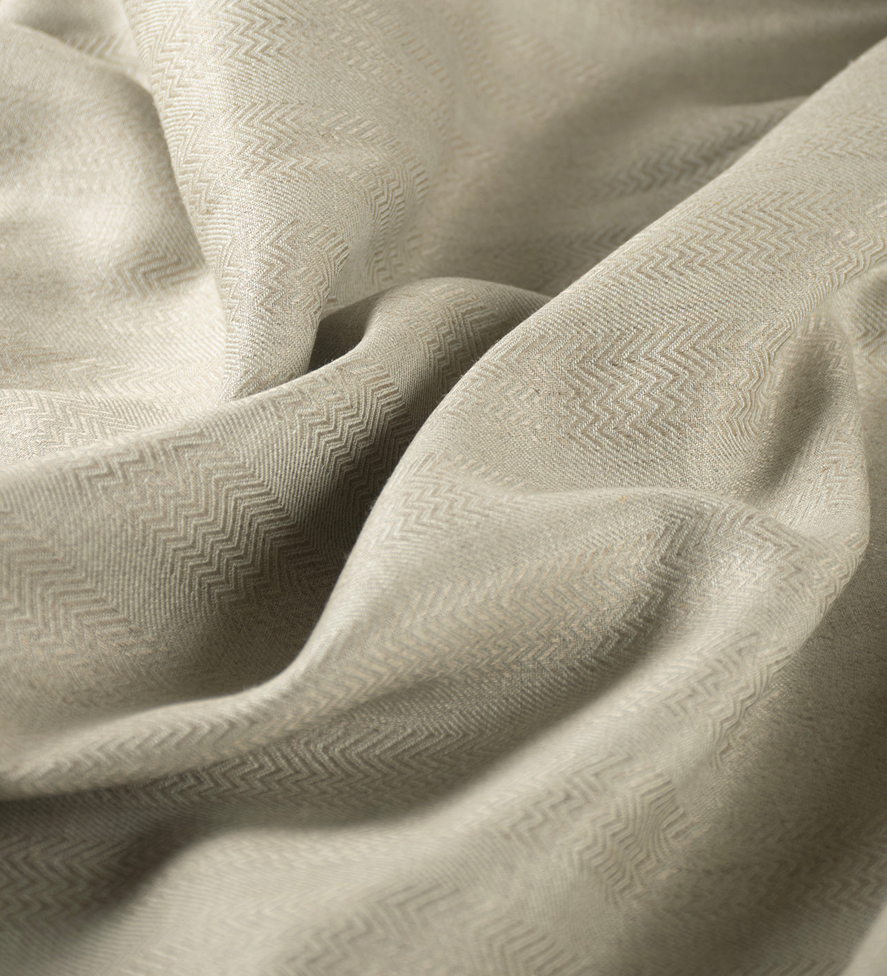 Ivory Herringbone by Linen Club (Unstitched Shirting and Kurta Fabric)