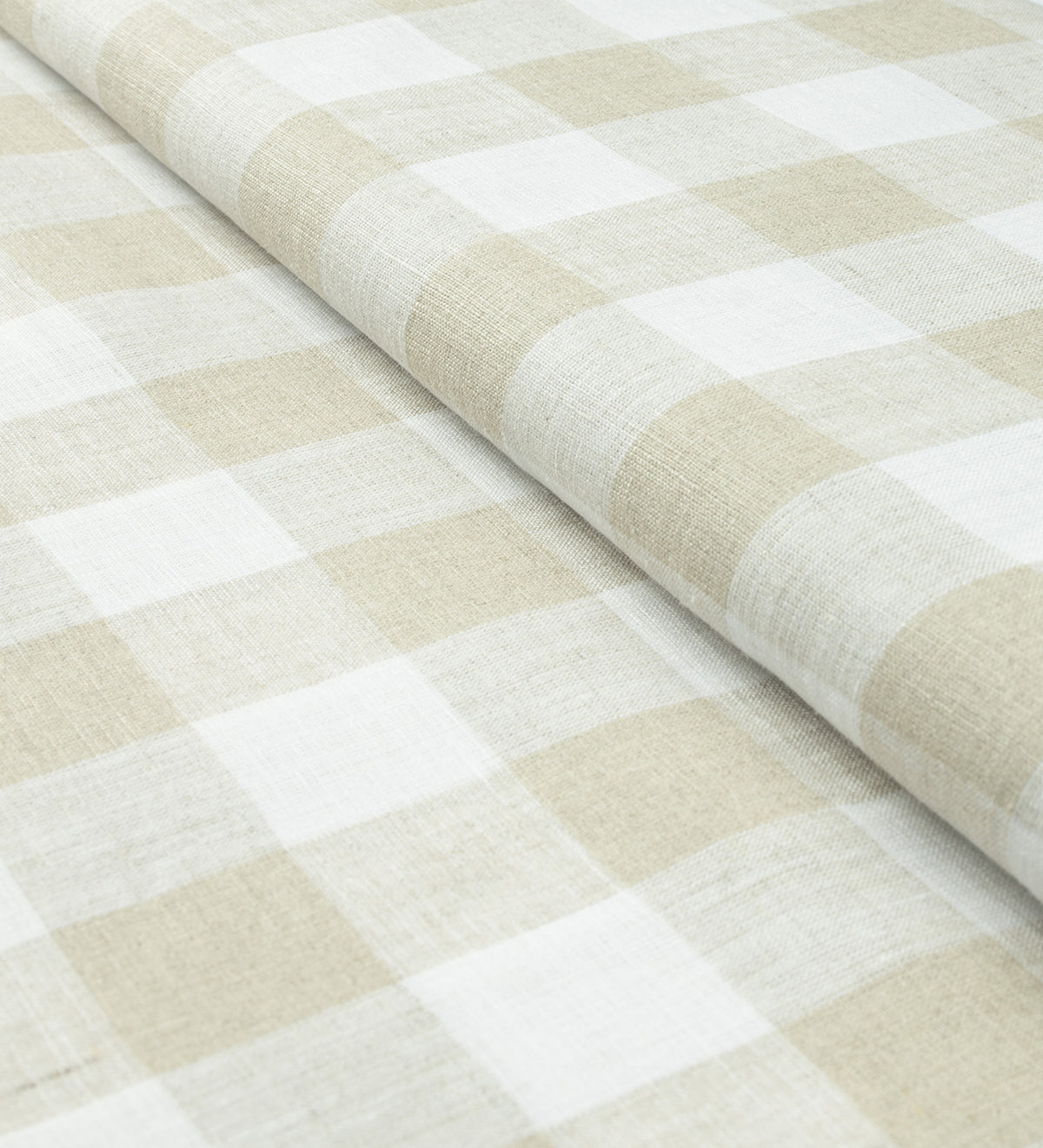 Beige Check Textile Desert Beige Checks Linen Fabric – Premium Men’s Shirt Material – Detailory