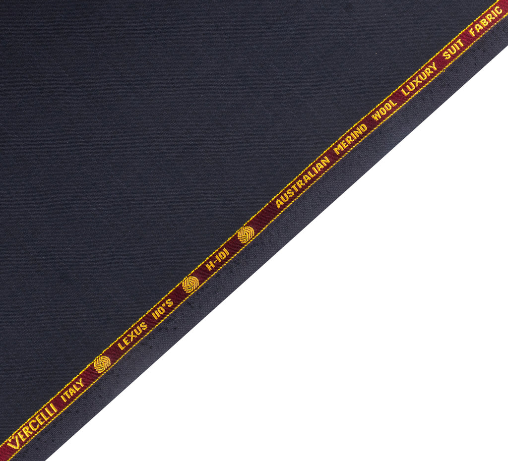 Dark Purple by Vercelli Italy (Unstitched Suiting Fabric)