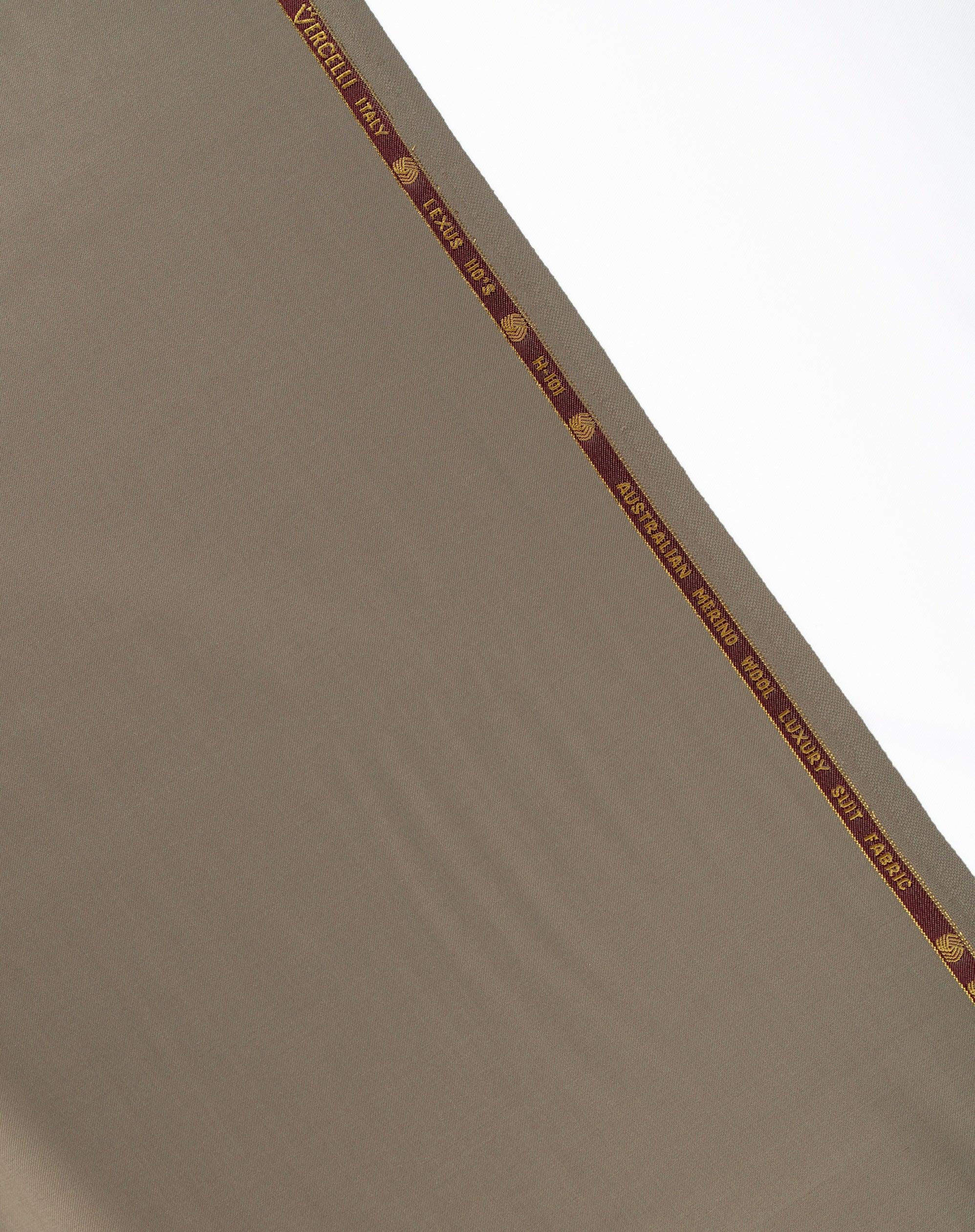 Taupe by Vercelli Italy (Unstitched Suiting Fabric)