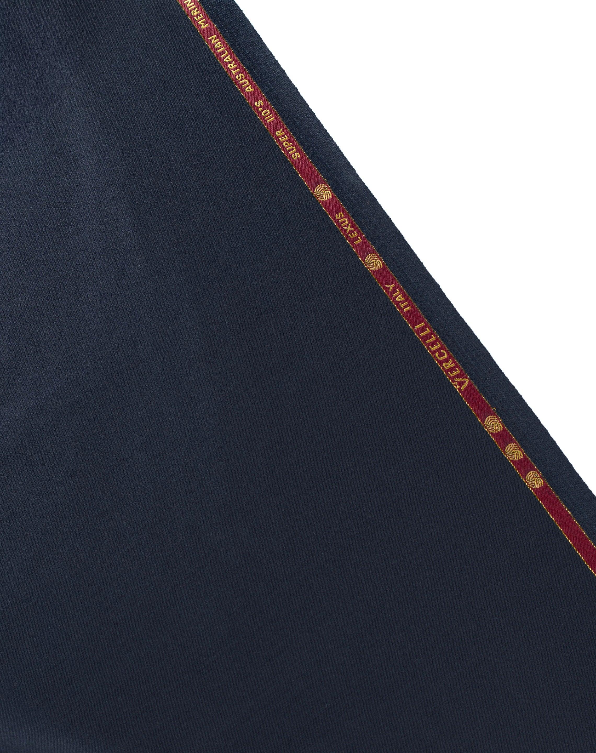 Sapphire Noir by Vercelli Italy (Unstitched Suiting Fabric)