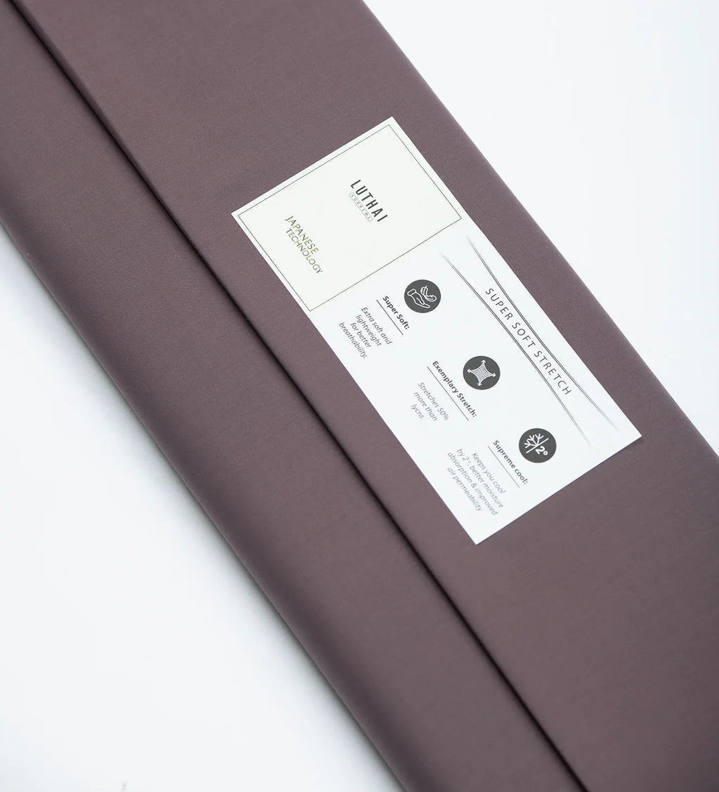 Dusky Mauve by Luthai (Unstitched Shirting Fabric)