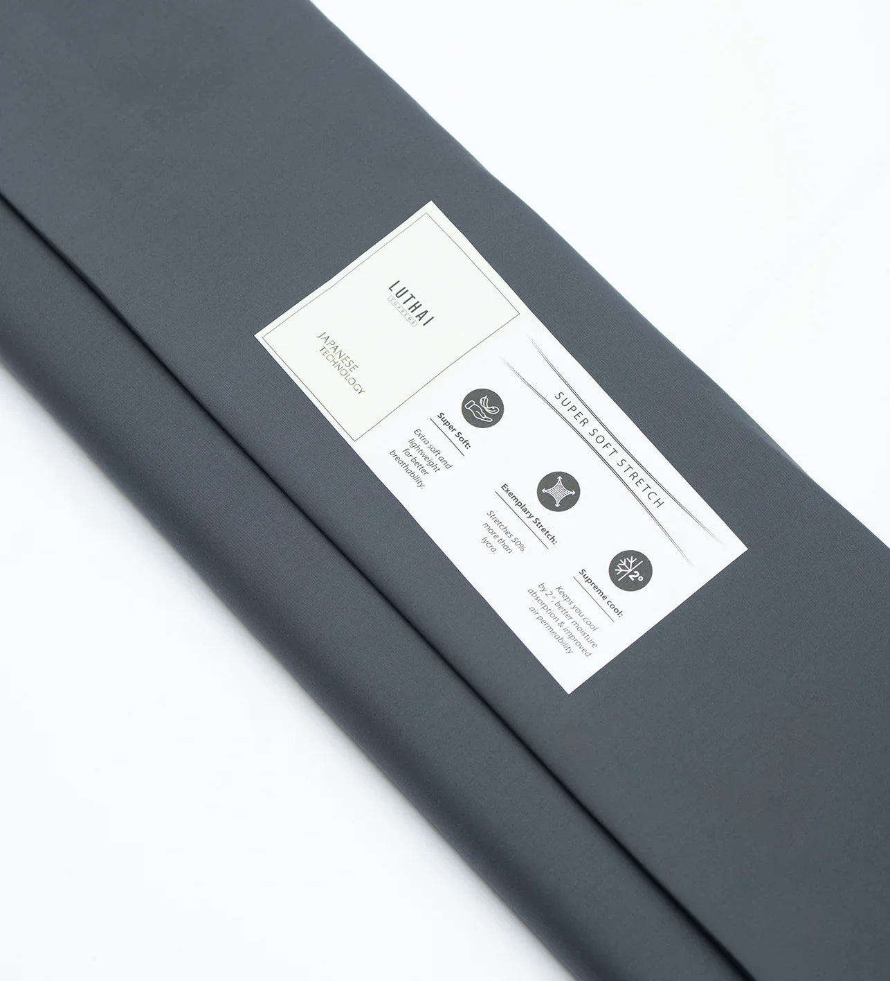 Charcoal Blue by Luthai (Unstitched Shirting Fabric)