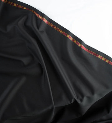 Jet Black by Vercelli Italy (Unstitched Suiting Fabric)