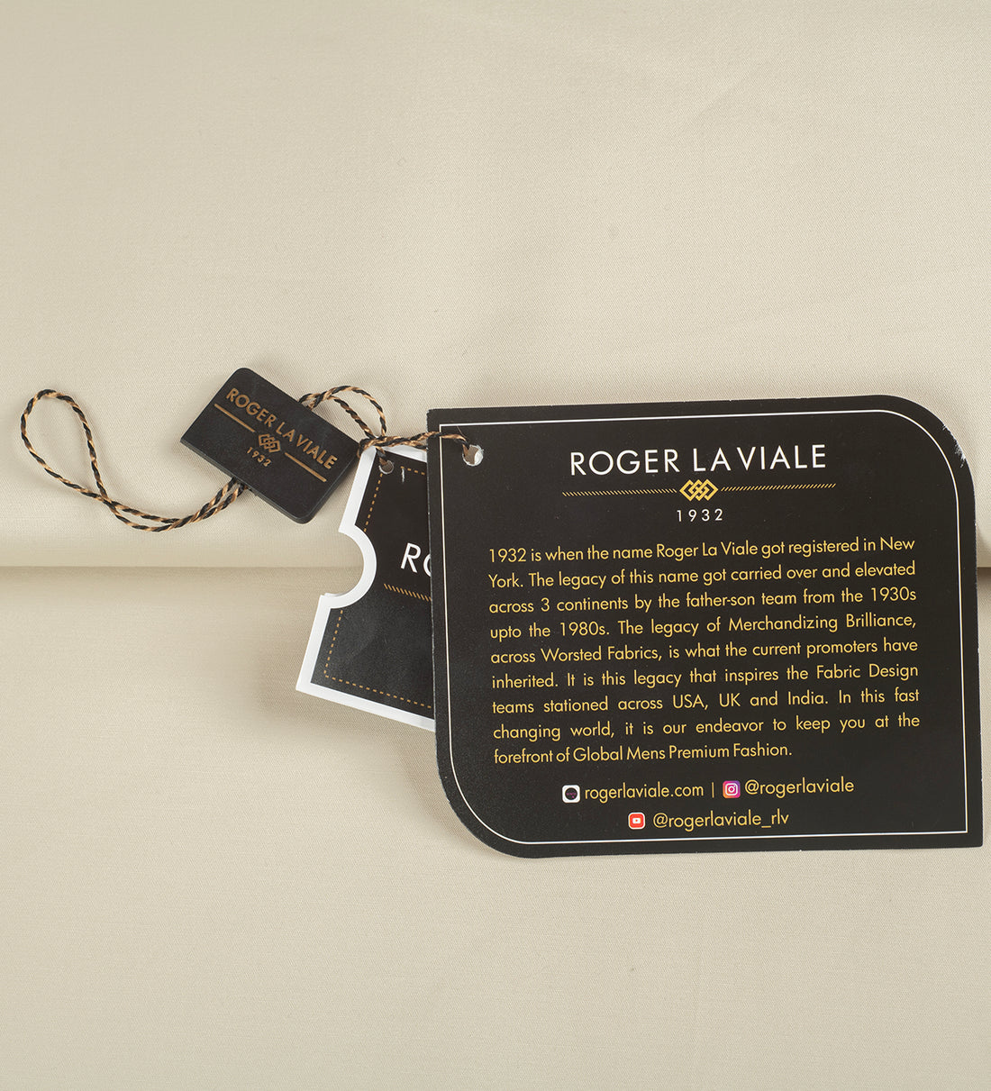 Studio Cream by Roger La Viale (Unstitched Suiting Fabric)